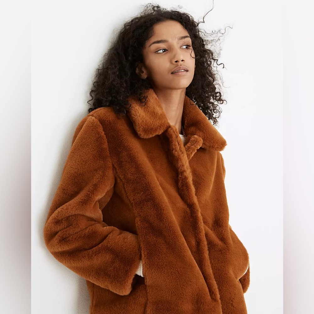 Madewell Teddy Jacket in Warm Chestnut
